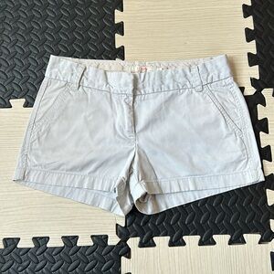 J Crew Broken-In Chino Mid Rise Shorts White Women's ~ Size 6